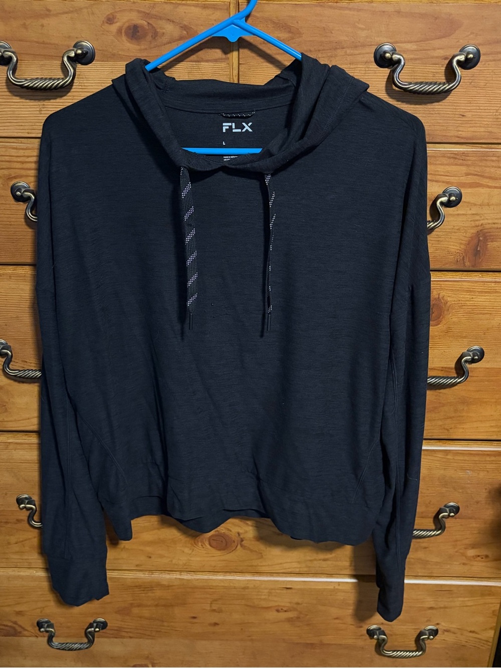 FLX Women's Black Lightweight Hooded Sweatshirt